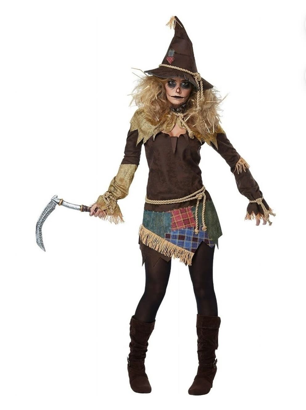 NEW! Spirit Creepy Scarecrow Halloween Costume Adult Size S 6-8 - Picture 1 of 6